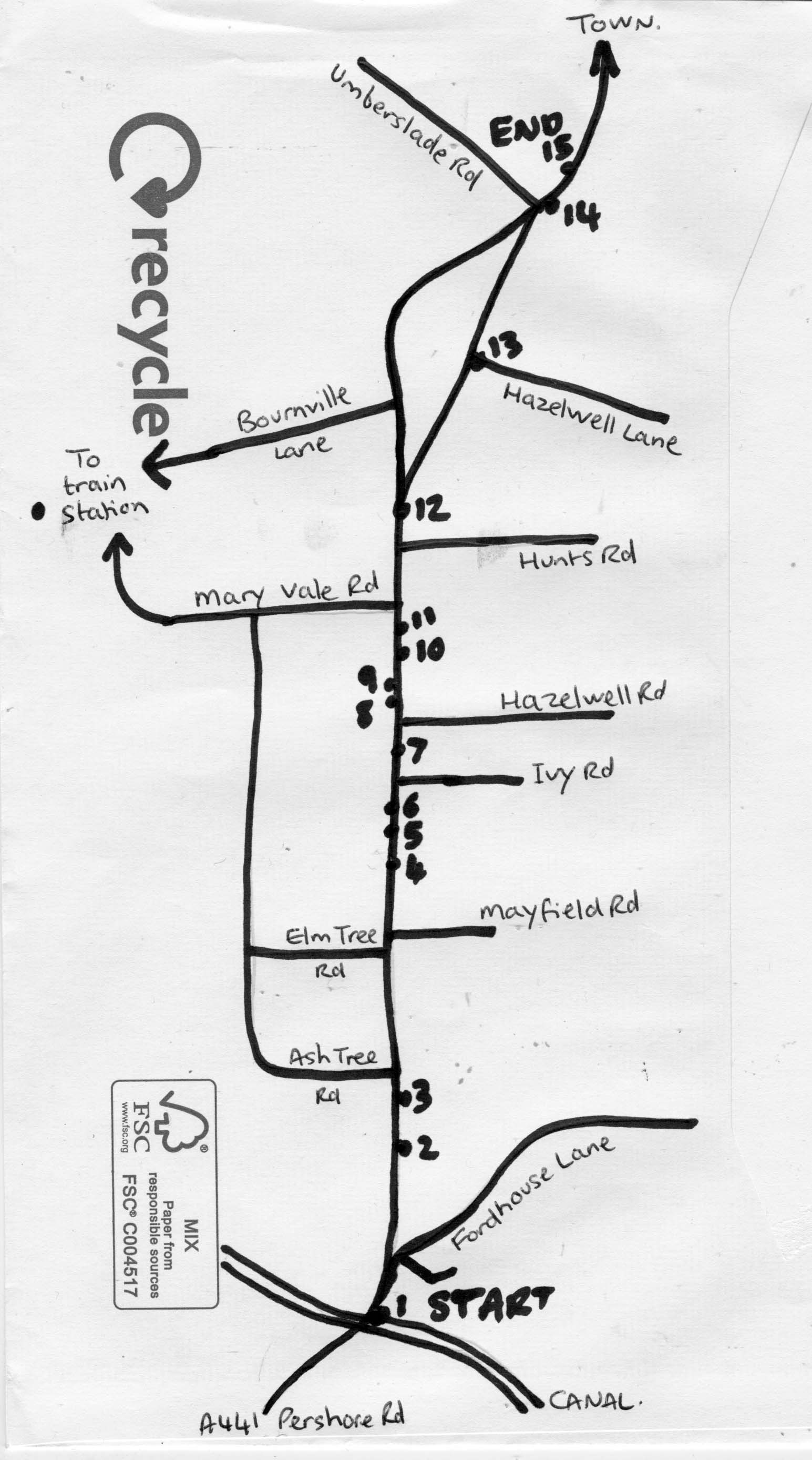 Stirchley high street highlights map